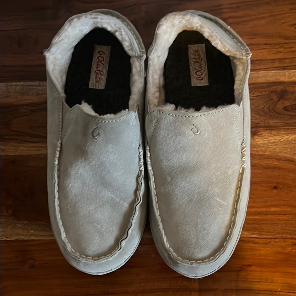 Olukai Women's Nohea Slipper Women's light grey Flats size 8